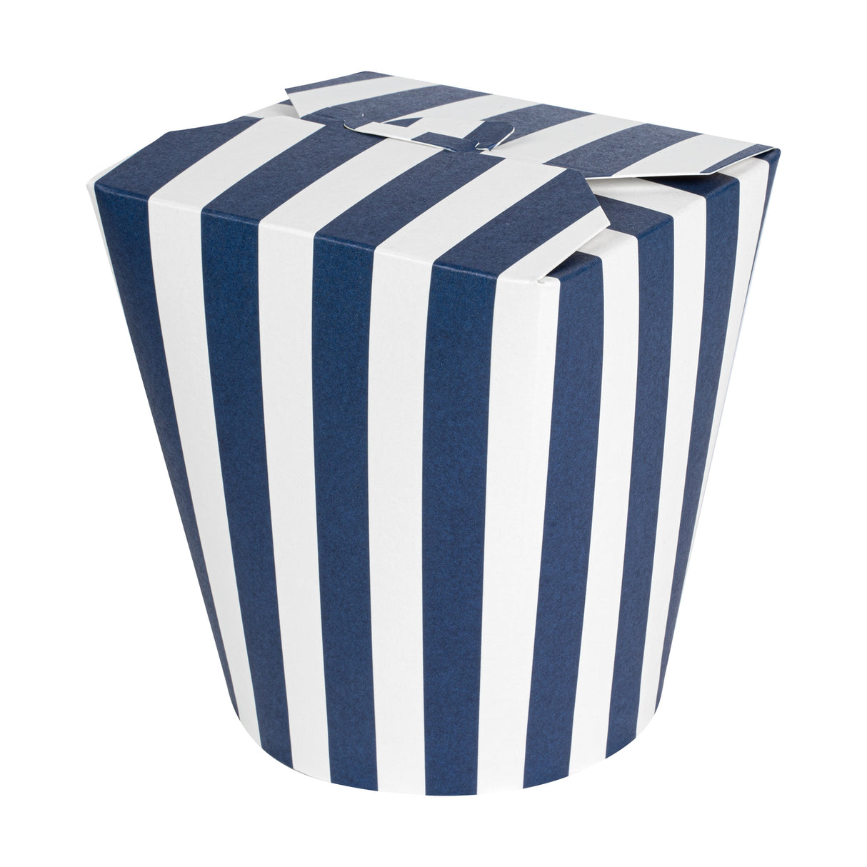 Containers, Noodle Take-Out, Bio Tek 32 Ounce, Paper, Blue & White Stripe, Round,4 - 50 COUNT