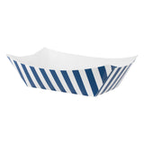 Boats, Bio Tek 3.25 x 2 x 1.50 Inch, Paper, Blue & White Stripe, 6 Ounce, #40,8 - 50 COUNT