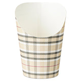 Cups, Incline, Bio Tek 12 Ounce, Paper, Plaid, Round, 3.50 x 3.50 x 4.75 Inch,100 - 1 EACH