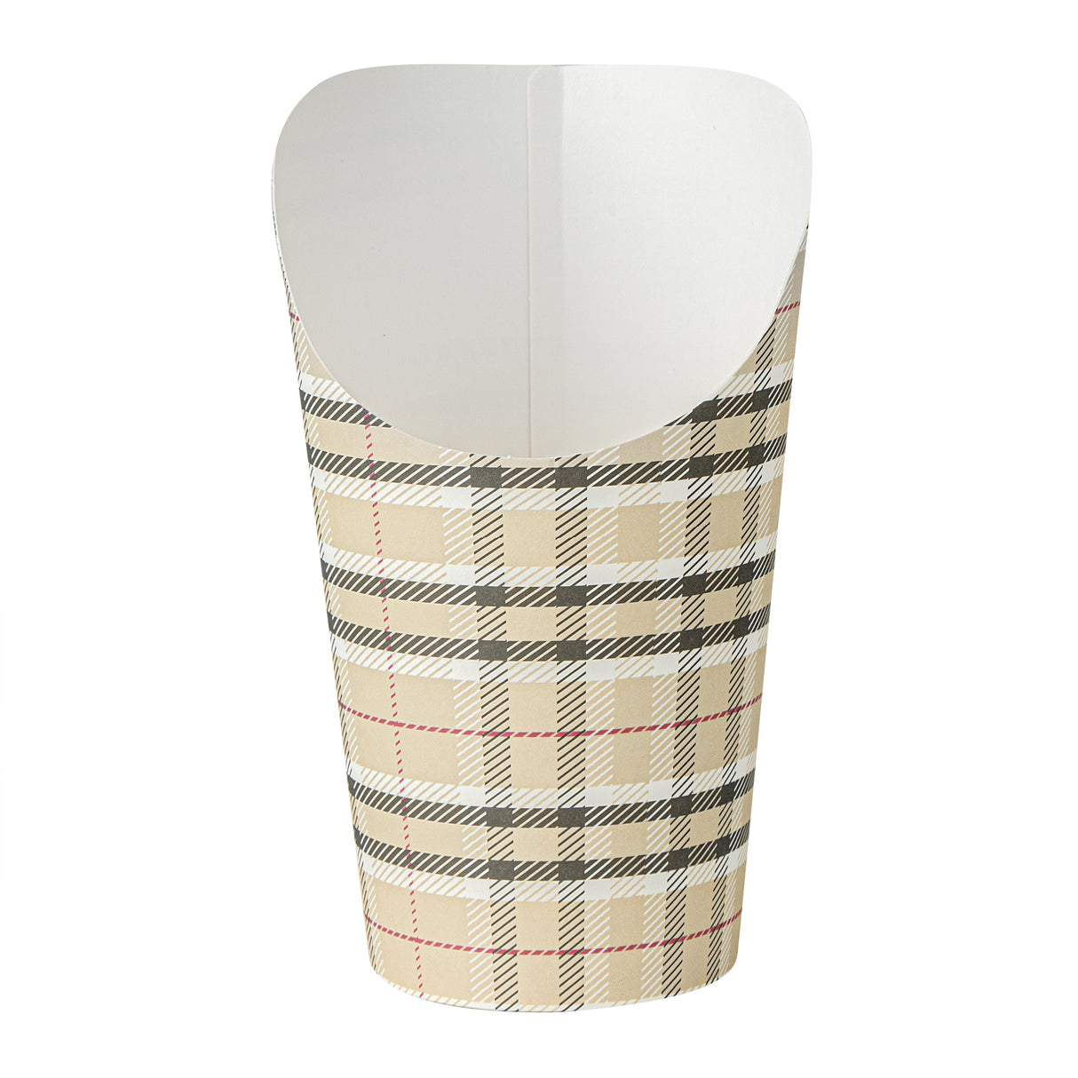 Cups, Incline, Bio Tek 16 Ounce, Paper, Plaid, Round, 3.50 x 3.50 x 5.75 Inch,100 - 1 EACH