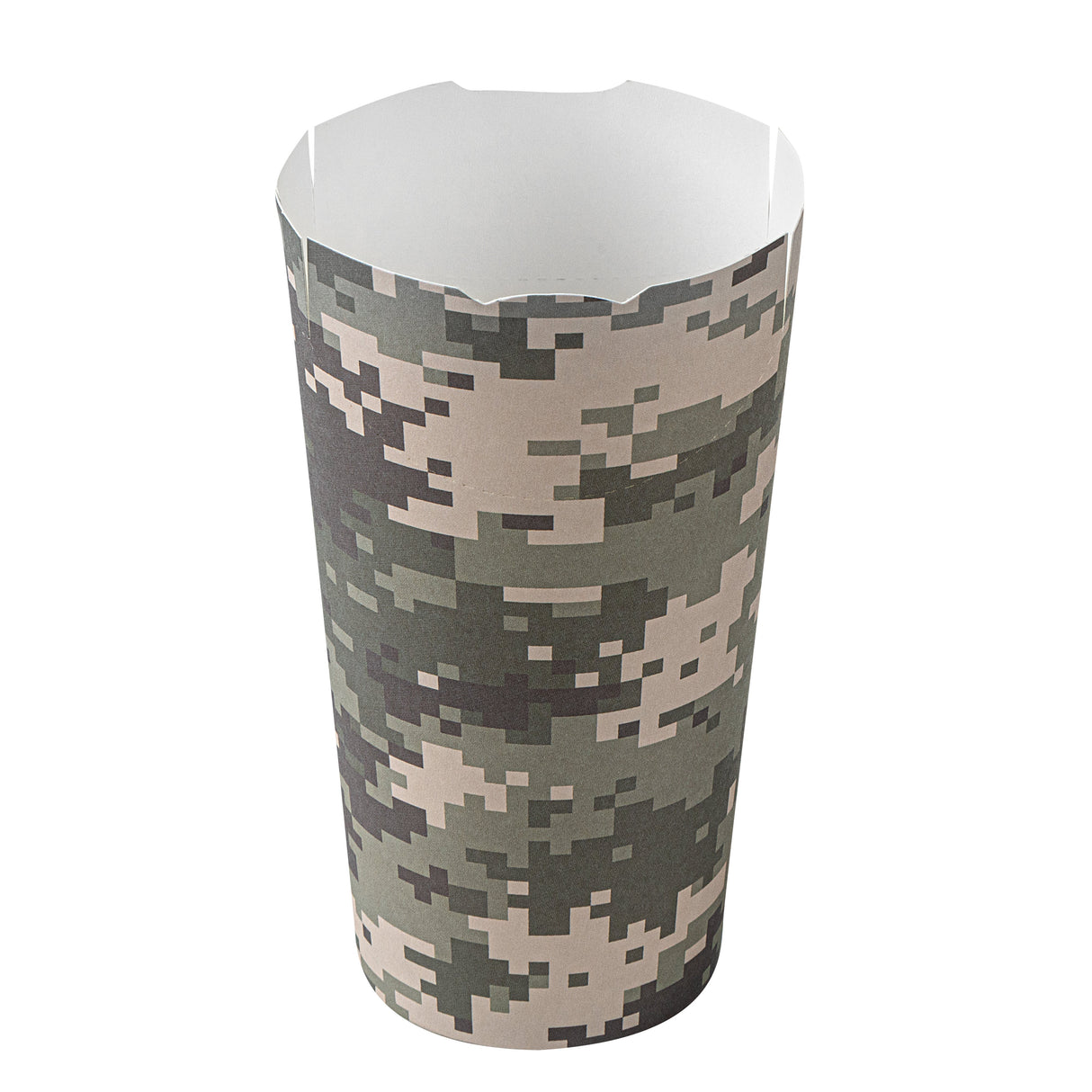 Cups, To-Go Fry, Bio Tek 20 Ounce, Paper, Camouflage, 3.25 x 3.25 x 5 Inch,100 - 1 EACH