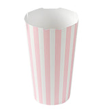Cups, To-Go Fry, Bio Tek 20 Ounce, Paper, Pink & White Stripe, 3.25 x 3.25 x 5 Inch,100 - 1 EACH