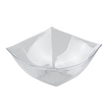Bowls, Moderna 8 Ounce, Plastic, Clear, 4.50 x 4.50 x 2 Inch, Square,10 - 10 COUNT
