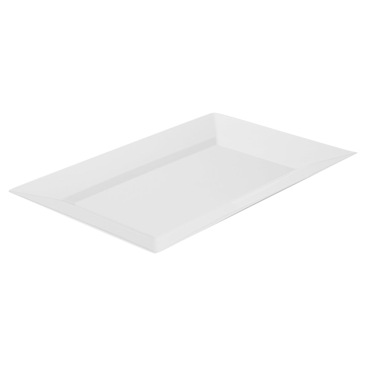Plates, Moderna 12.75 x 8.25 x 0.75 Inch, Plastic, White, Rectangular,10 - 10 COUNT
