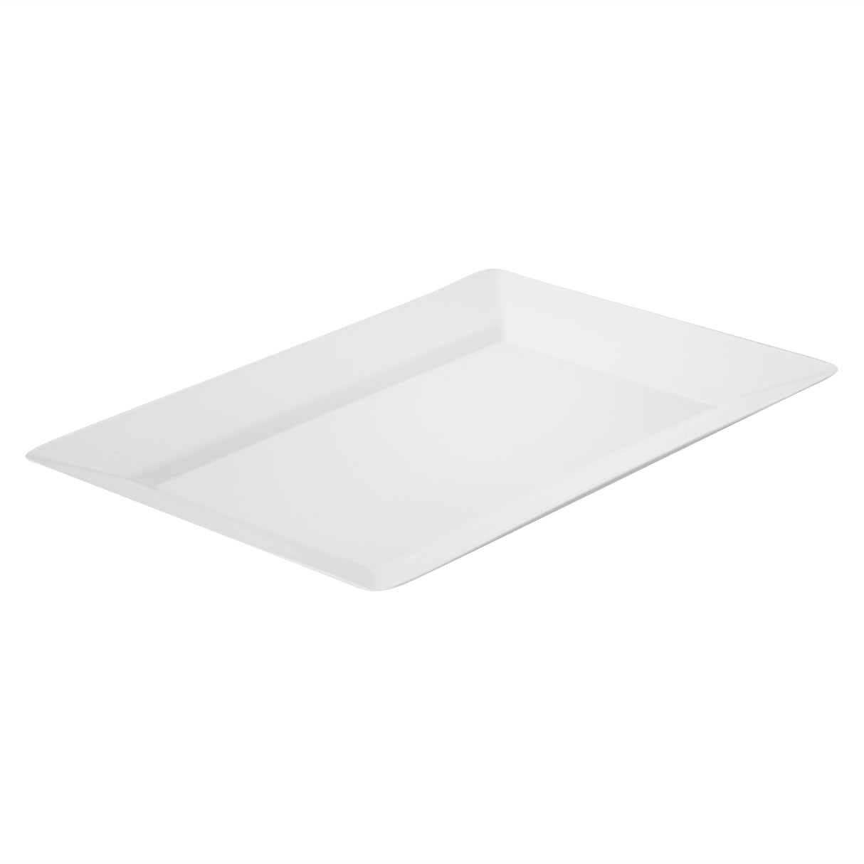 Plates, Moderna 9.50 x 6.25 x 0.50 Inch, Plastic, White, Rectangular,10 - 10 COUNT