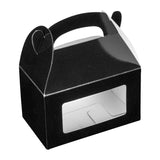 Boxes, Gable & Lunch, Bio Tek 6 x 3.50 x 3.50 Inch, Greaseproof Paper, Black, with Window,4 - 25 COUNT
