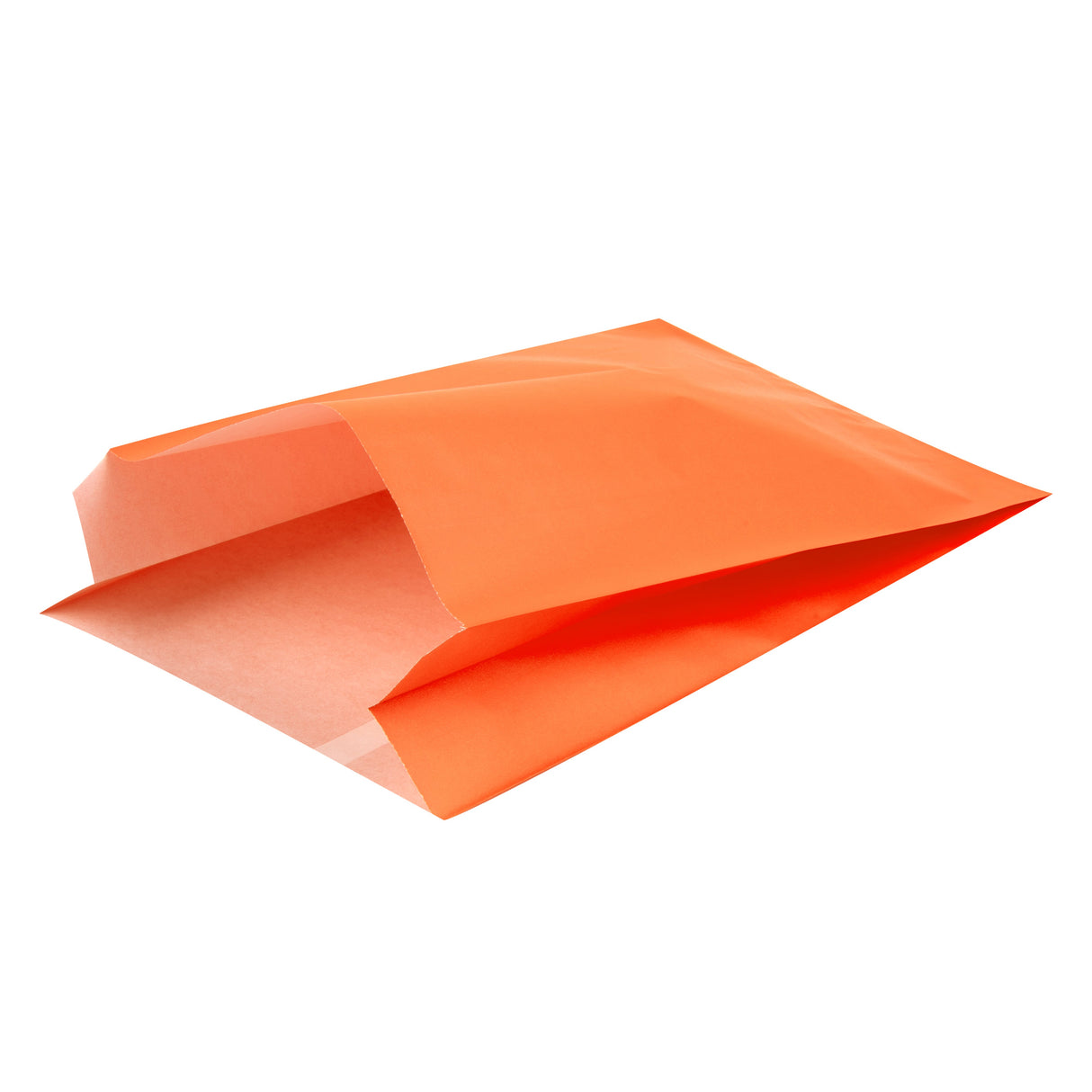 Bags, French Fry & Snack, Bag Tek 7 x 3 x 11 Inch, Paper, Tangerine Orange,100 - 1 EACH