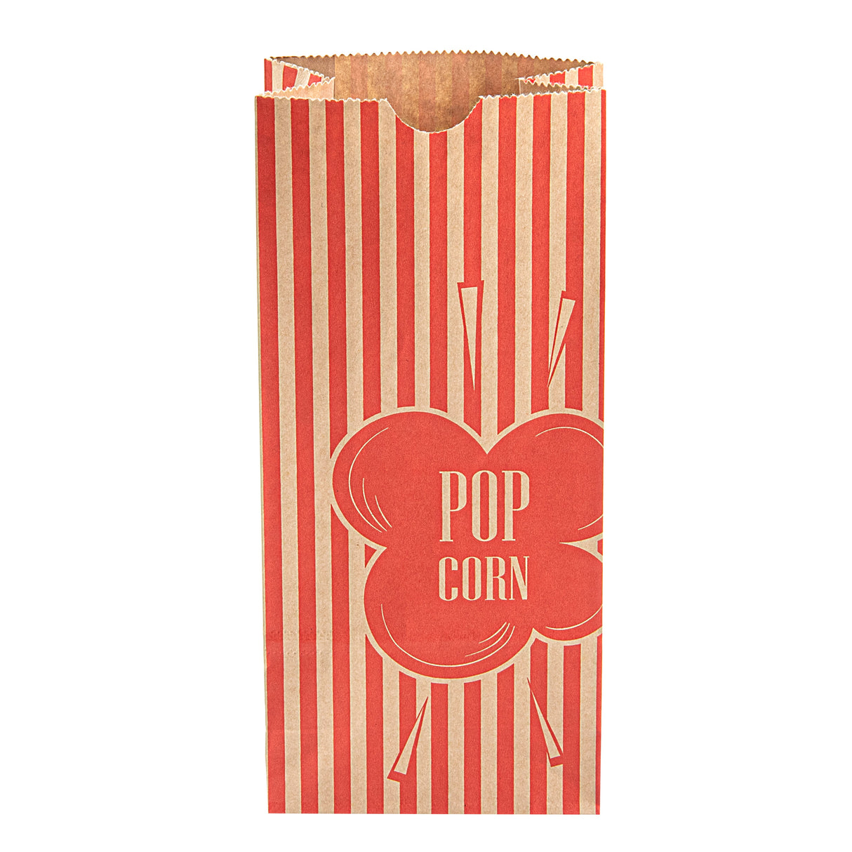 Bags, Popcorn, Bag Tek 2 Ounce, Paper, Red & Kraft,100 - 1 EACH