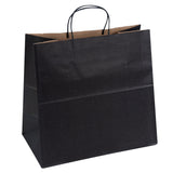 Bags, Retail, Saving Nature 12.50 x 6.25 x 12.25 In, Paper, Black, with Handles,100 - 1 EACH