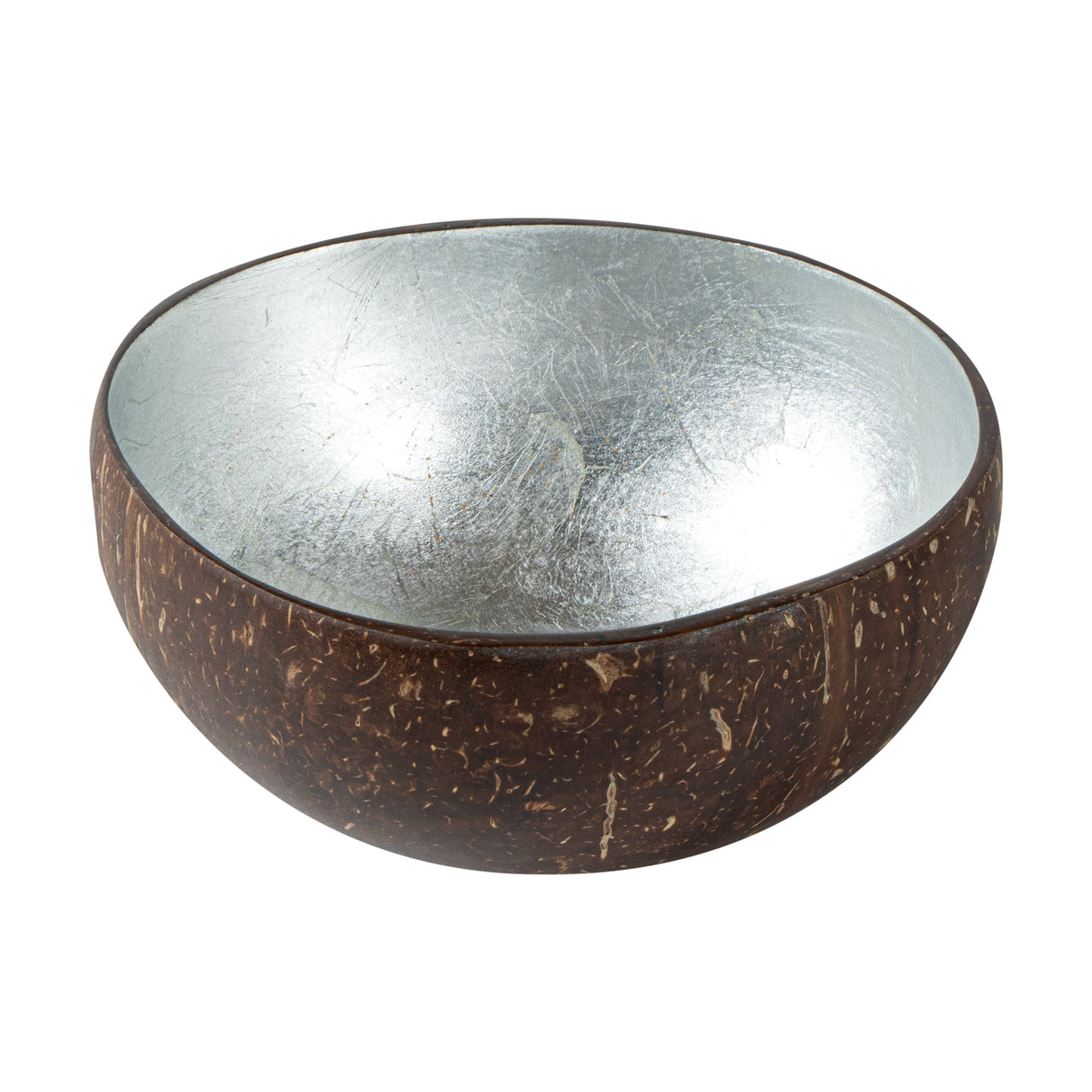 Bowls, Coco Casa Coconut Shell, 16 Ounce, Metallic Silver Inside,10 - 1 EACH