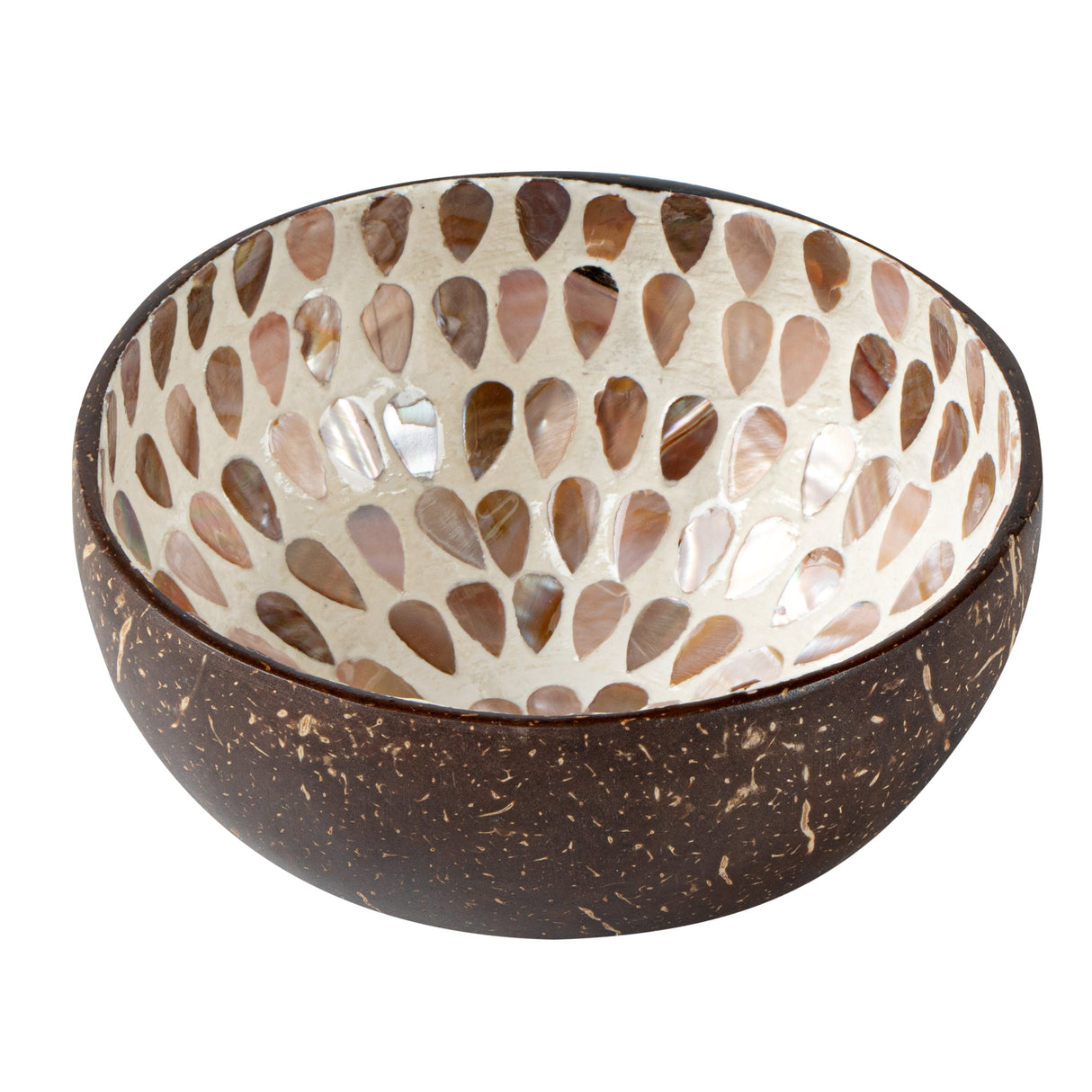 Bowls, Coco Casa Coconut Shell, 16 Ounce, White Teardrop Inside,10 - 1 EACH