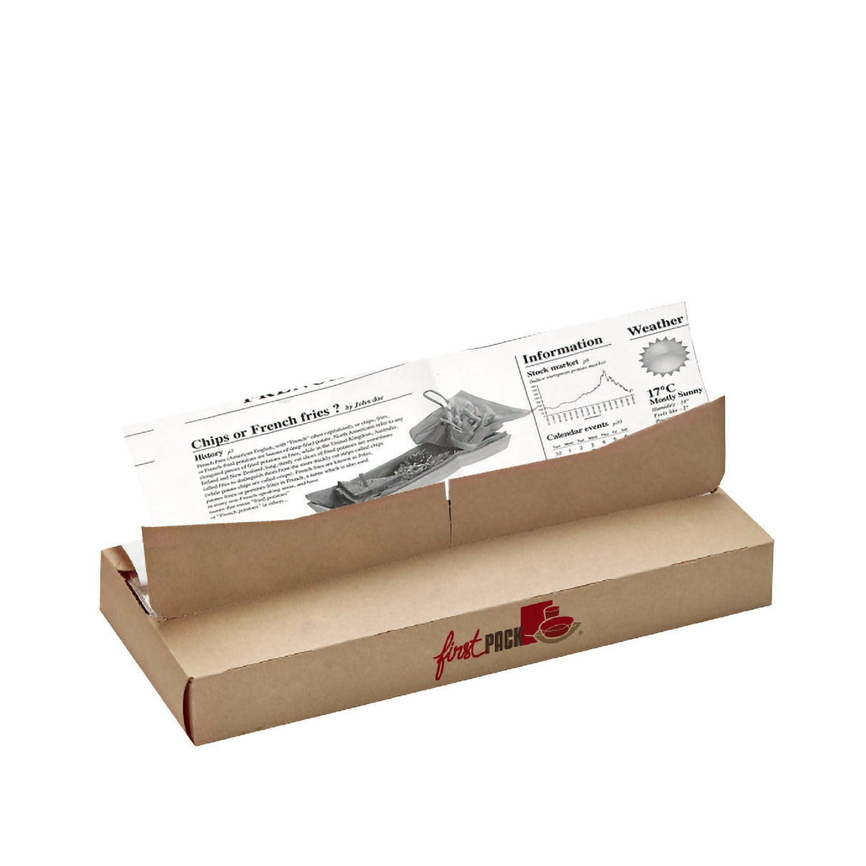 Liners, 10.63 x 17.80 Inch, Greaseproof Paper, White with Newspaper Design, in Dispenser Box,1000 - 1 EACH