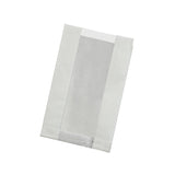 Bags, 8.7 x 5.5 x 2.4 Inch, Greaseproof Kraft Paper, White, with Window,1000 - 1 EACH