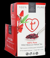 Tea, Herbal, Wild Hibiscus, Individually-Wrapped with String,6 - 20 COUNT