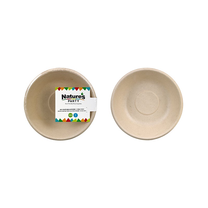 Bowls, 14 Ounce, Sugarcane Fiber, Brown, 1.42 Inch,12 - 25 COUNT