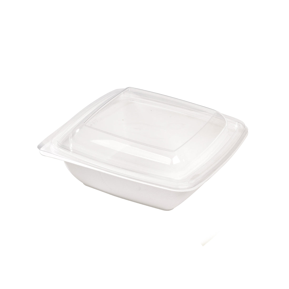Bowls, Salad, 25 Ounce, Sugarcane, White, Square, 7.70 x 7.70 x 1.90 Inch,10 - 30 COUNT