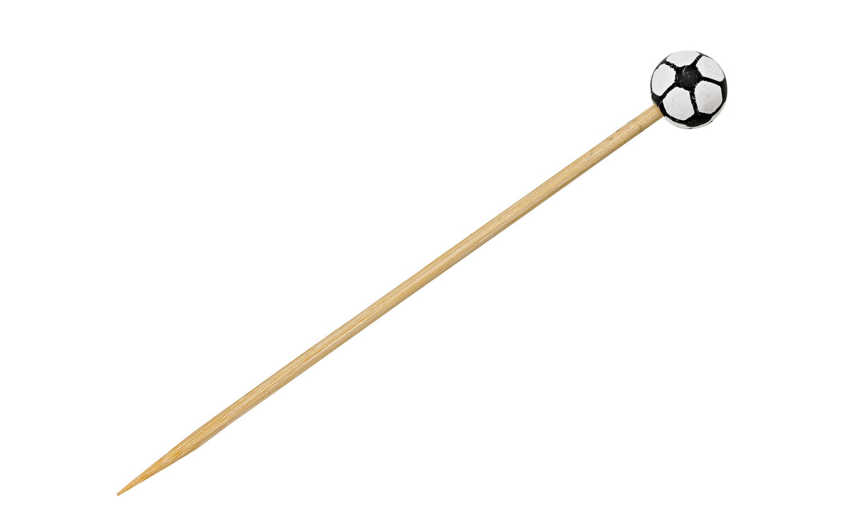Skewers, 4.72 Inch, Bamboo, Soccer,10 - 100 COUNT