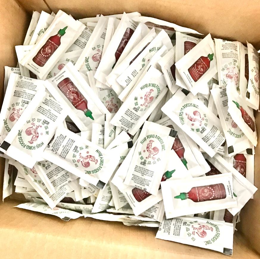 Sauce, Hot, Sriracha, Packet,200 - 6 Gram Avg