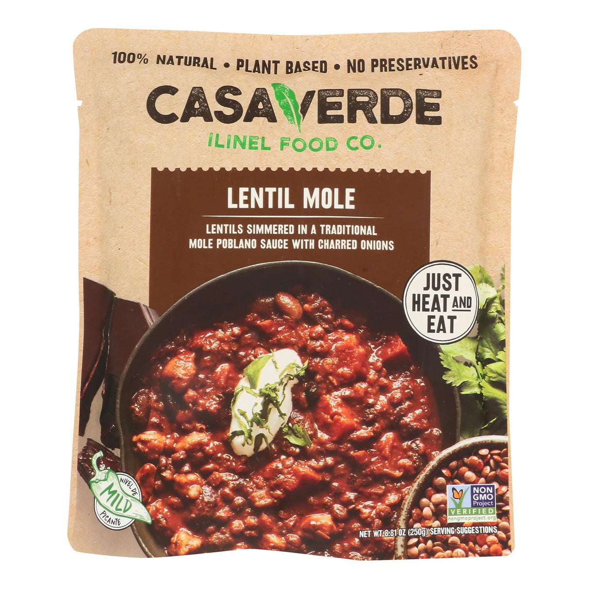 Entree, Lentil Mole,6 - 8.81 OUNCE