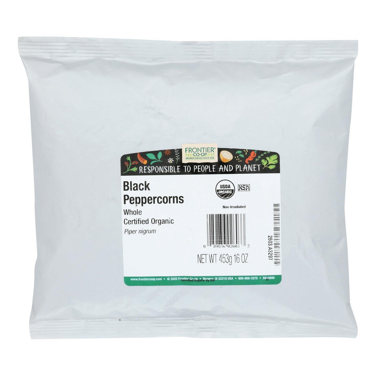 Peppercorns, Black, Whole,1 - 1 POUND