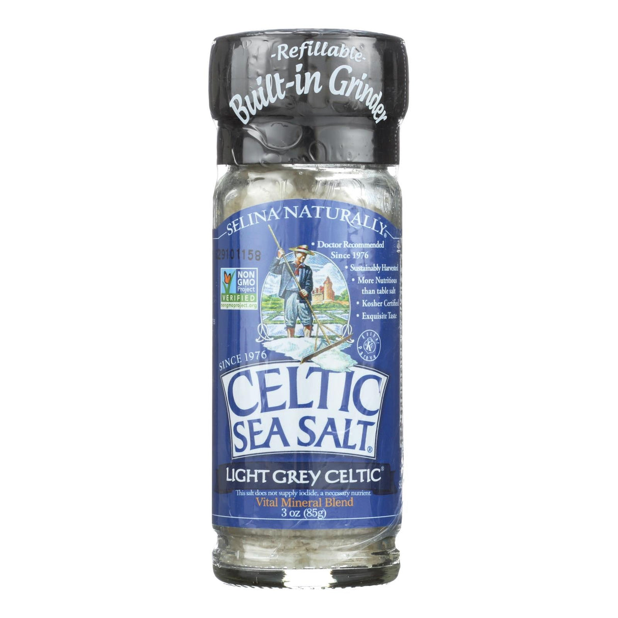 Salt, Sea, Light Grey, Grinder,6 - 3 OUNCE