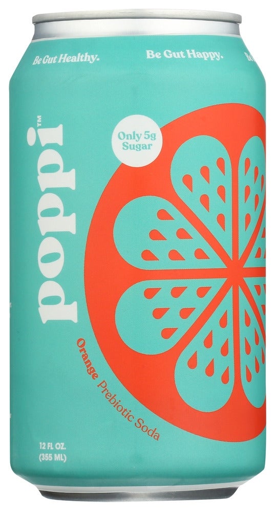 Soft Drink, Orange, Prebiotic, Single-Serve, Can,12 - 12 FLUID