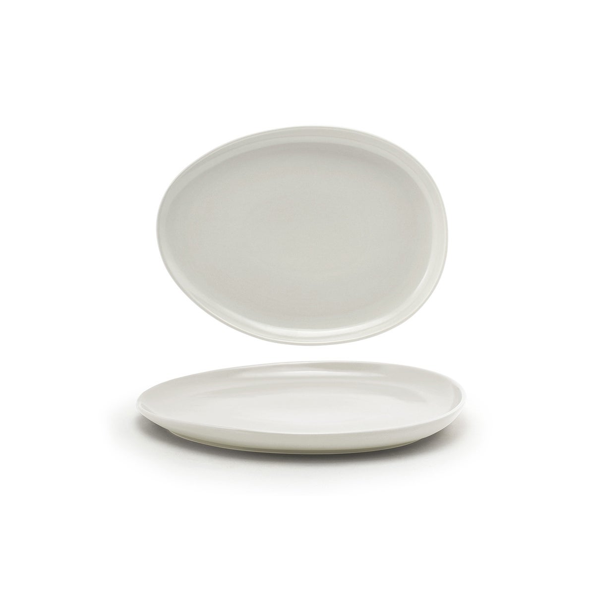 Plates, Low, Porcelain, 13 Inch, Scallop, Oval,2 - 1 COUNT