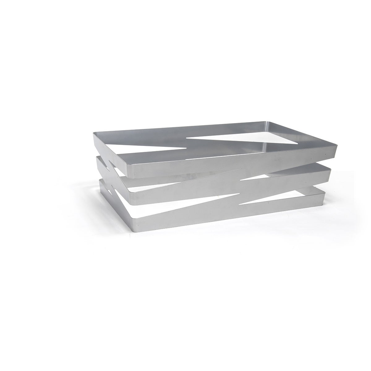 Organizer, Deep, 12 x 6 Inch Full-Size, Zig Zag, Silver, Metal,2 - 1 COUNT