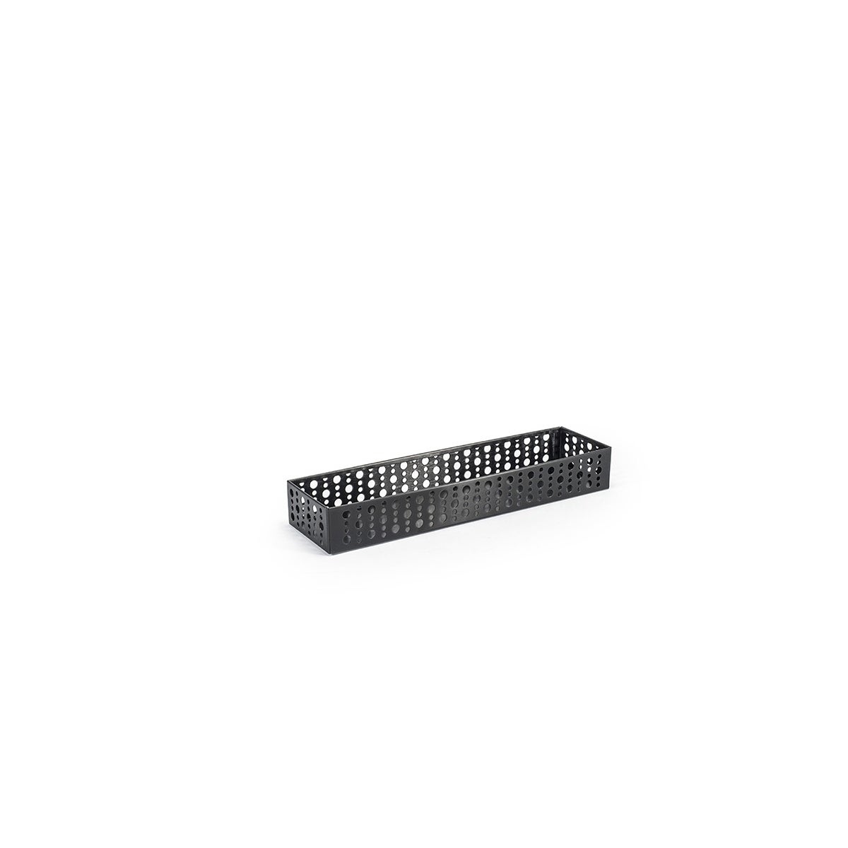 Baskets, Dots, 11 x 2.75 Inch, Silver, Brushed Stainless Steel,6 - 1 COUNT