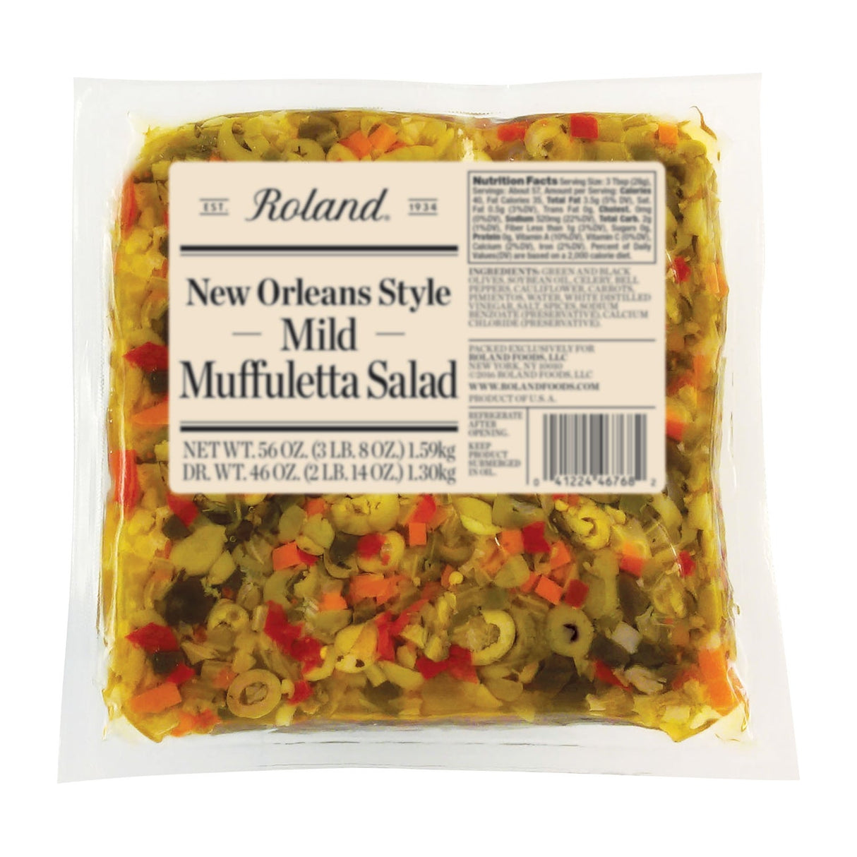 Muffuletta (Olive Salad Mix), Mild, New Orleans Style,4 - 56 OUNCE