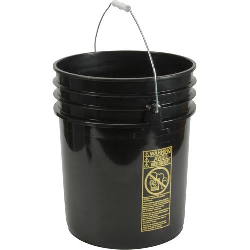 Bucket, 5 Gallon, Black,1 - 1 EACH