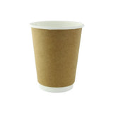 Cups, Hot, 10 Ounce, Paper, Kraft, Double Wall Compostable, 10 Ounce,20 - 25 COUNT