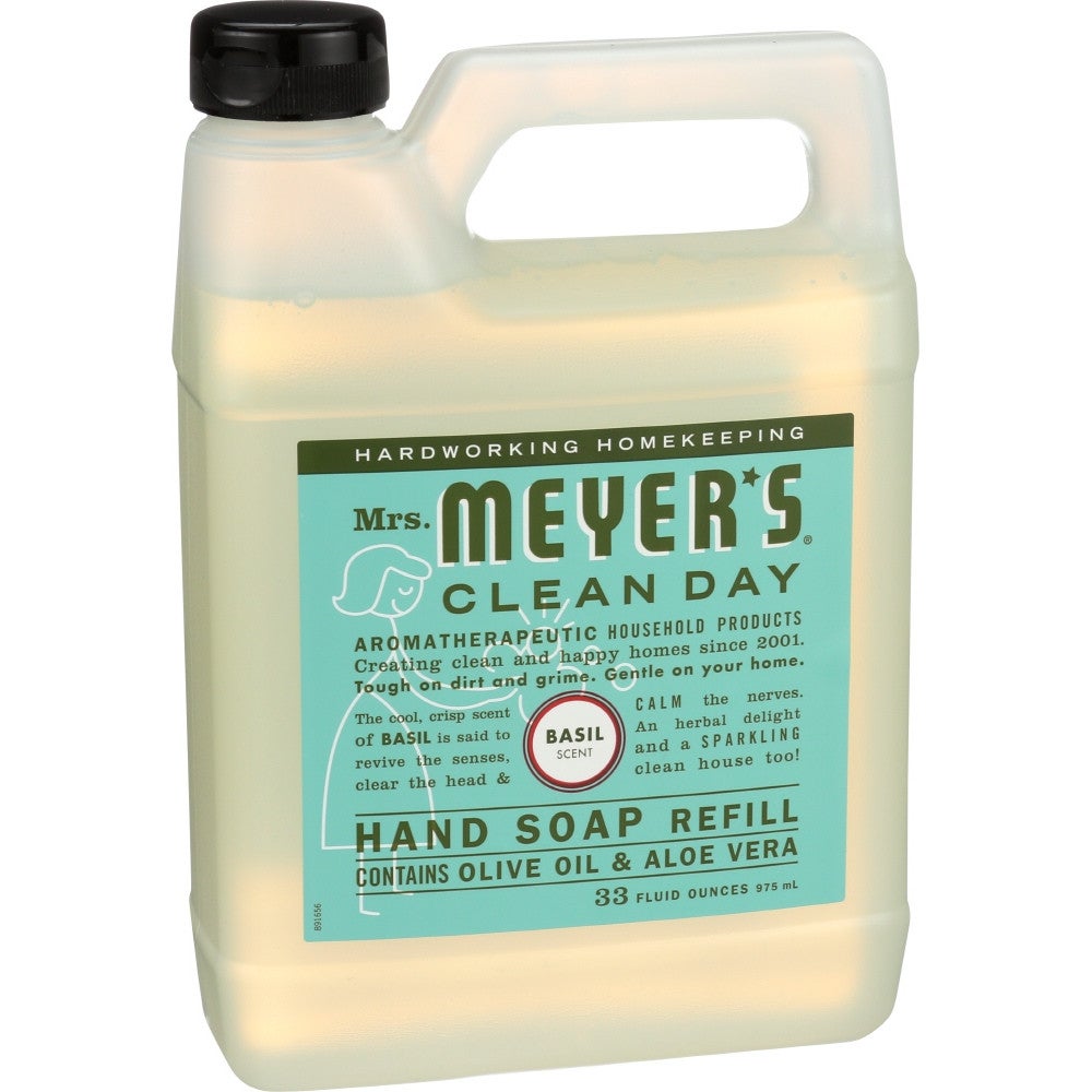 Hand Soap, Liquid, Refill, Basil,6 - 33 FLUID