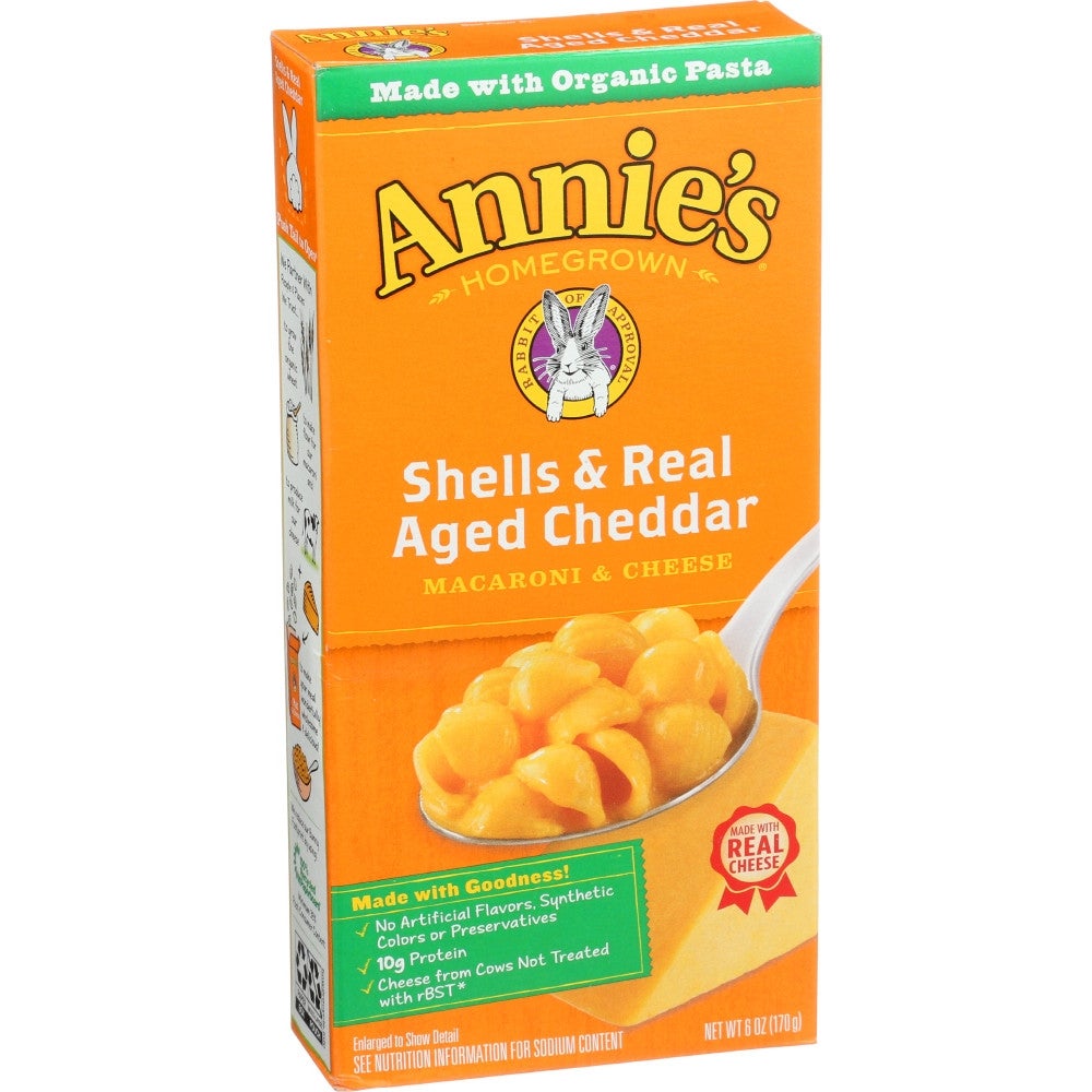Entree, Macaroni & Cheese, Real Aged Cheddar, Organic, Dry,12 - 6 OUNCE