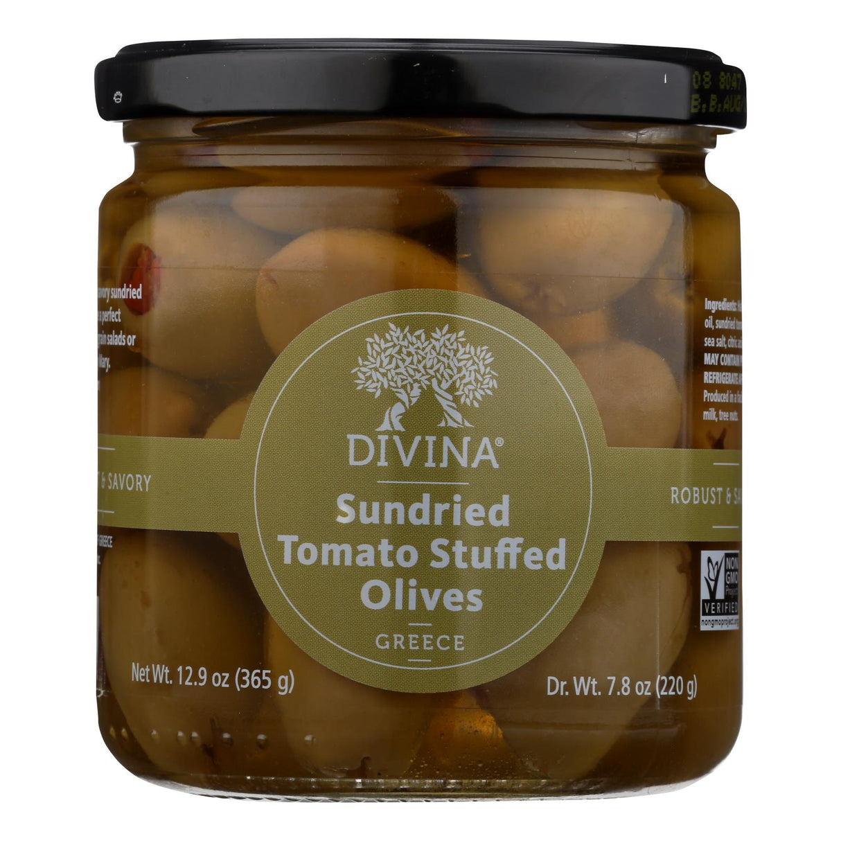 Olives, Green, Sundried Tomato-Stuffed,6 - 7.8 OUNCE