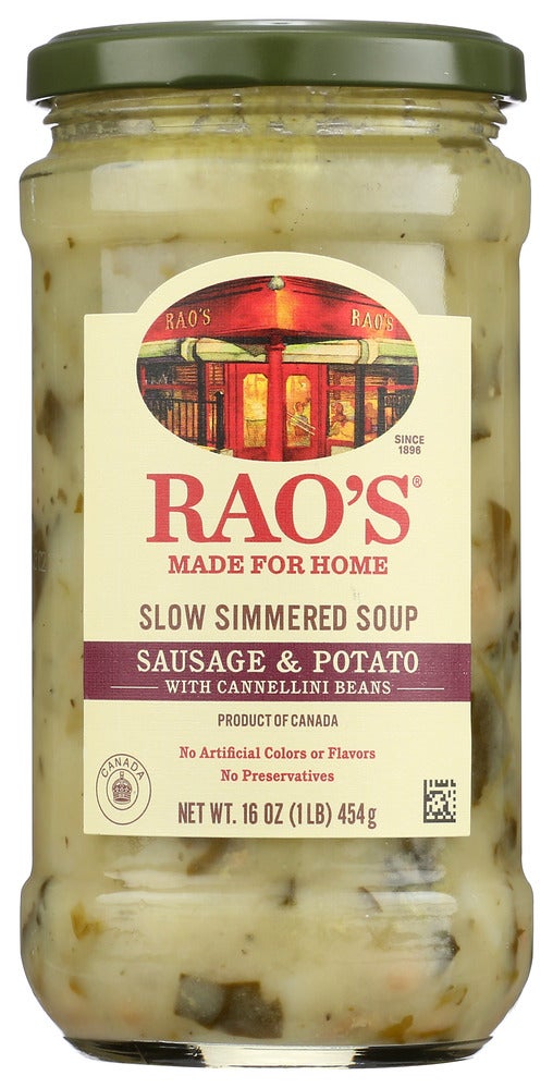Soup, Sausage & Potato, contains Cannellini Beans, Glass,6 - 16 OUNCE