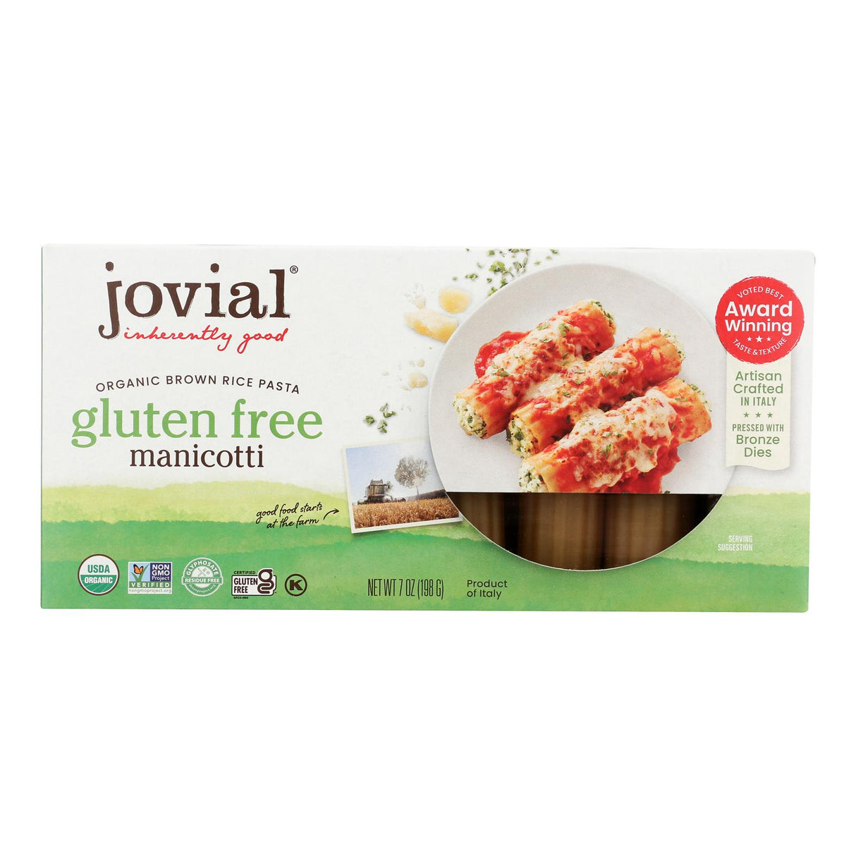 Pasta, Manicotti, Brown Rice,12 - 7 OUNCE