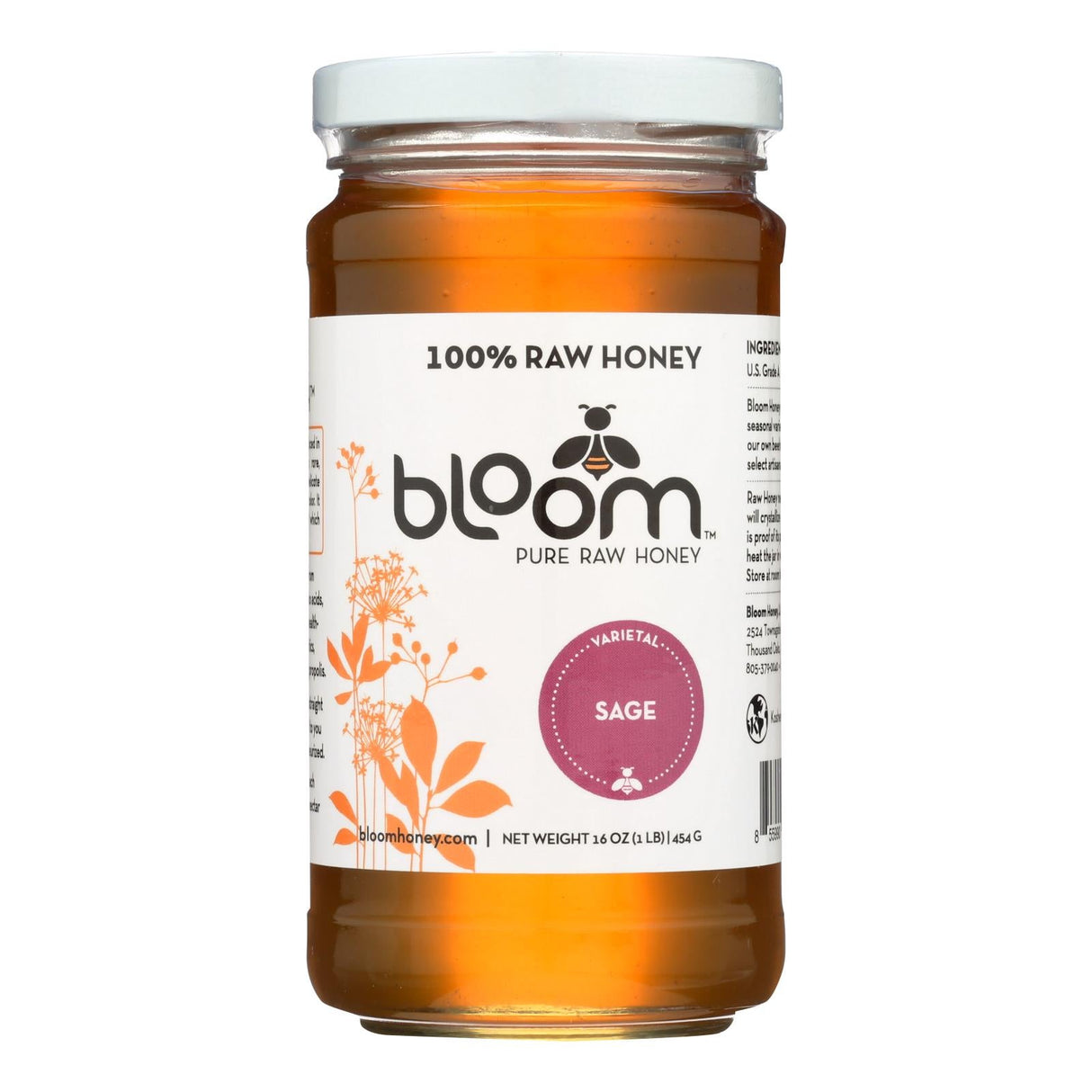 Honey, Sage, Raw,6 - 16 OUNCE