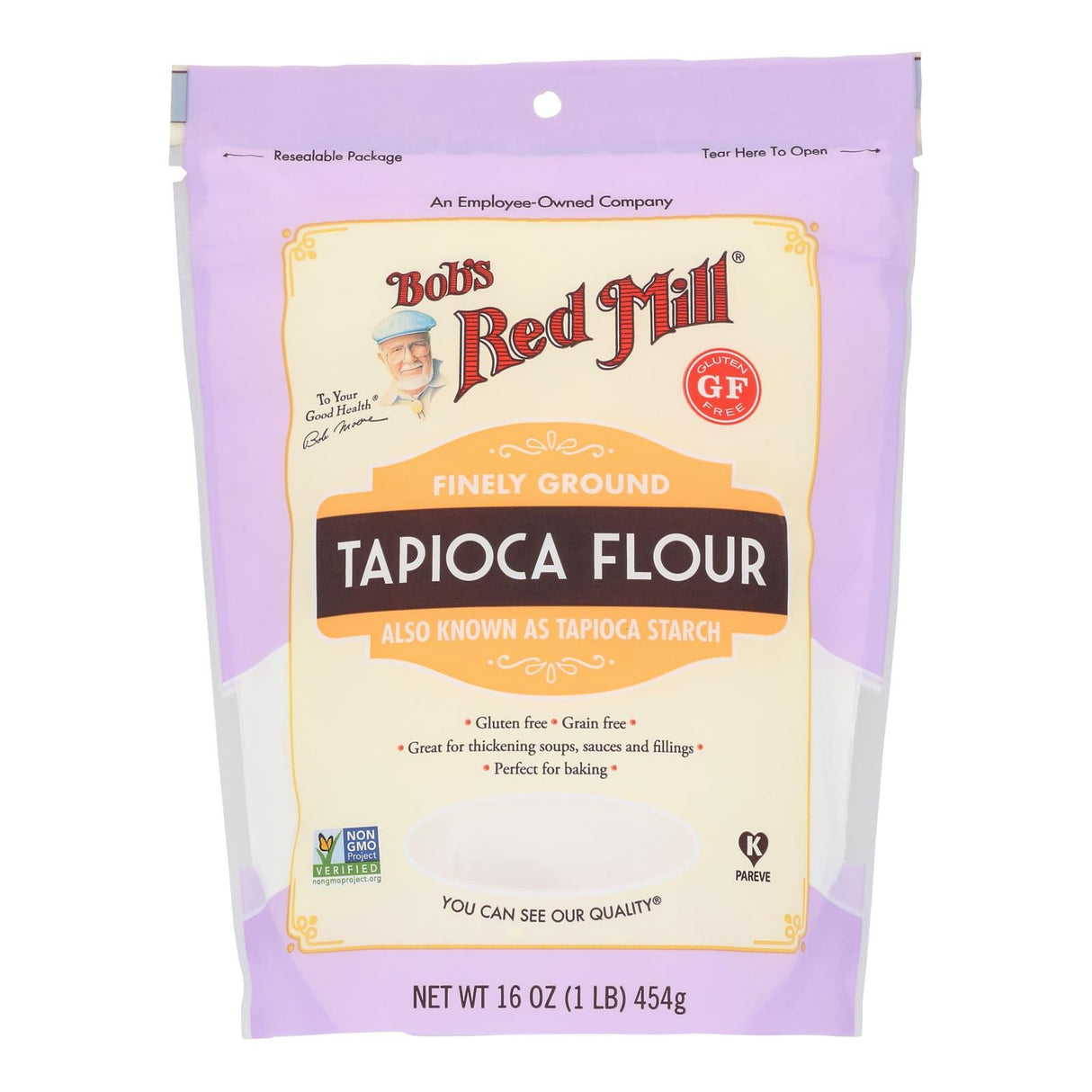 Flour, Tapioca, Finely Ground, Resealable Package,4 - 16 OUNCE