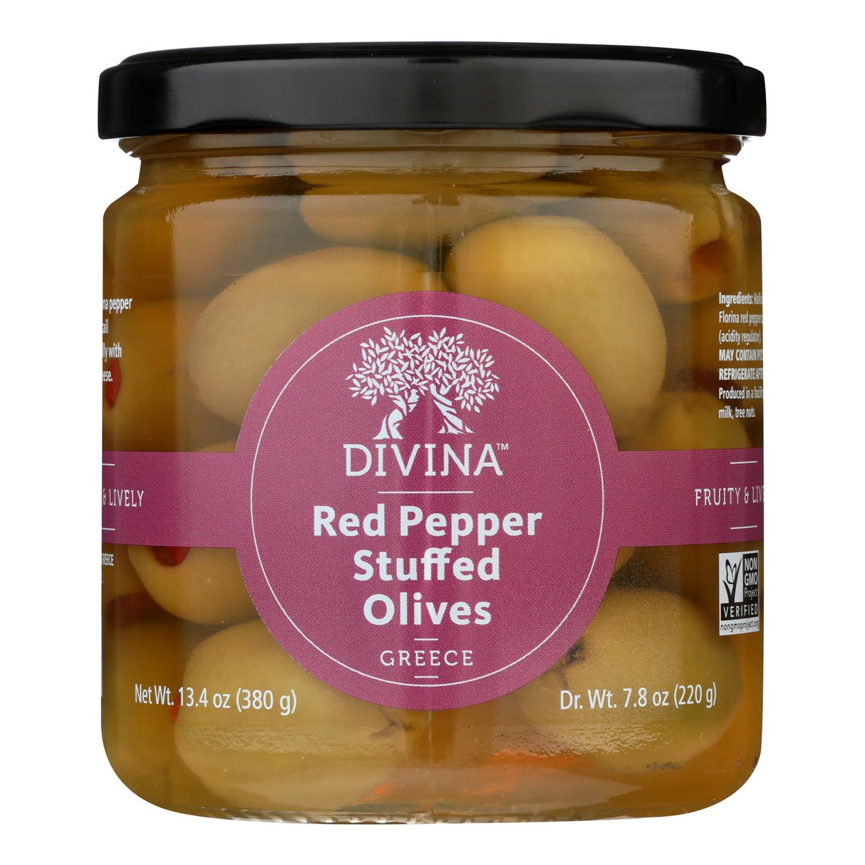 Olives, Green, Sweet Pepper-Stuffed,6 - 7.8 OUNCE