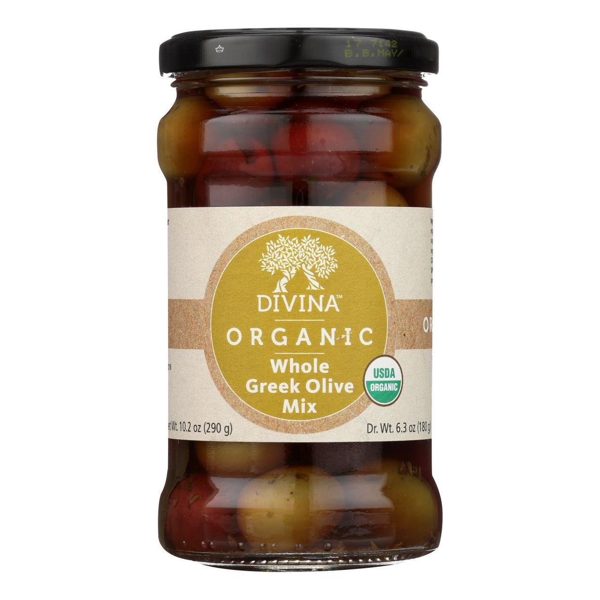 Olive Mix, Greek, Whole,6 - 6.35 OUNCE
