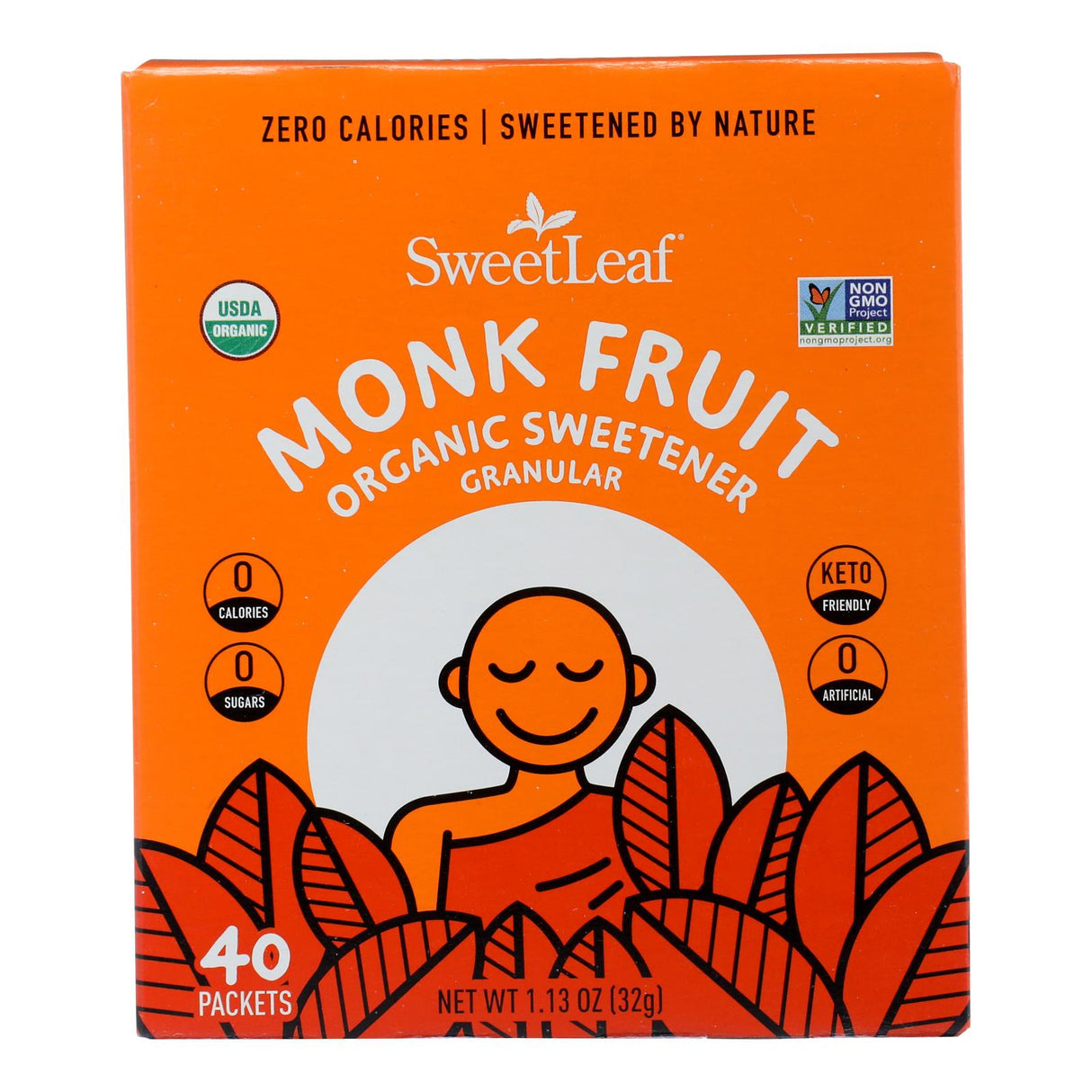 Sugar Substitute, Monk Fruit, Single-Serve Packets, 0.8 Gram,1 - 40 COUNT
