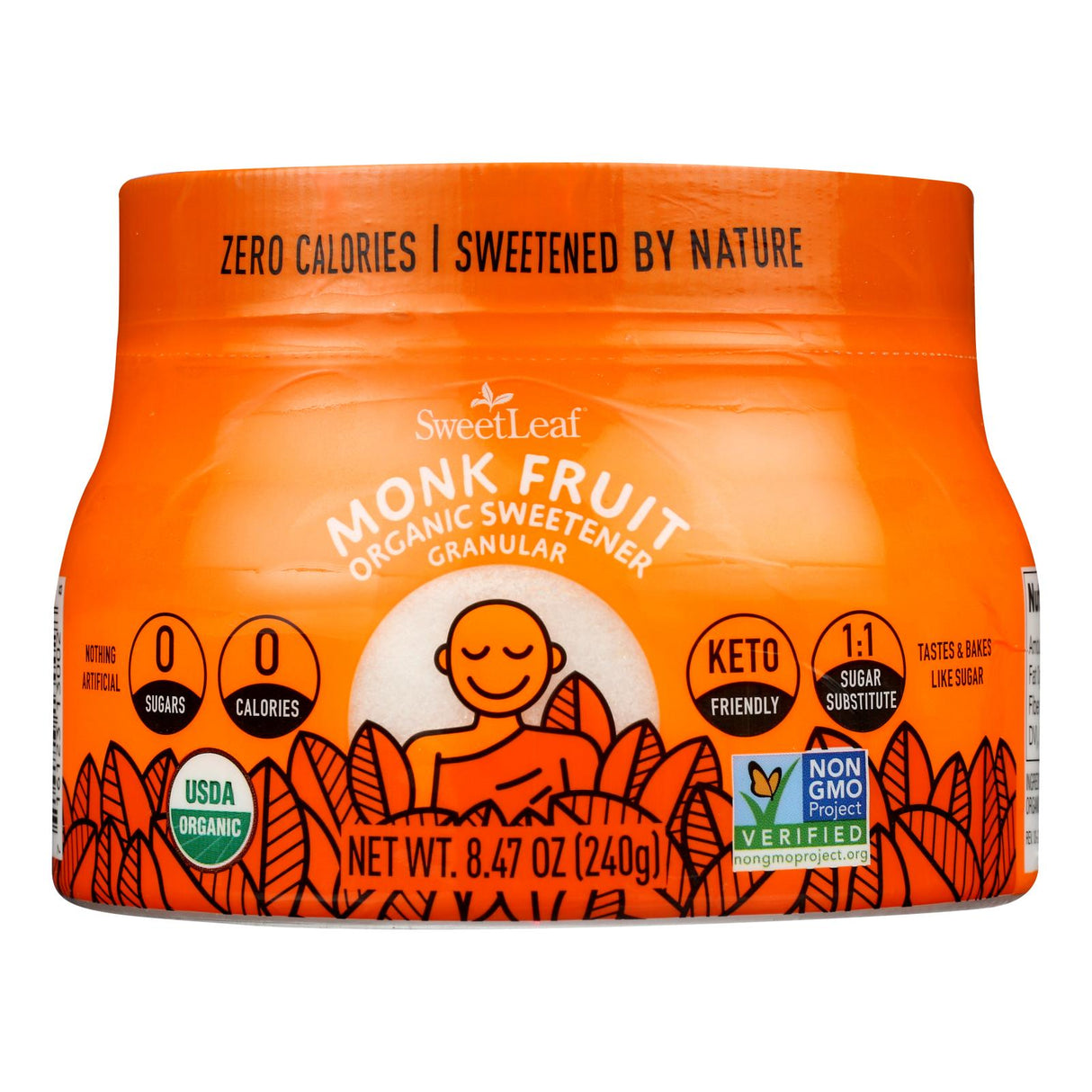 Sugar Substitute, Monk Fruit, Granulated,6 - 8.47 OUNCE