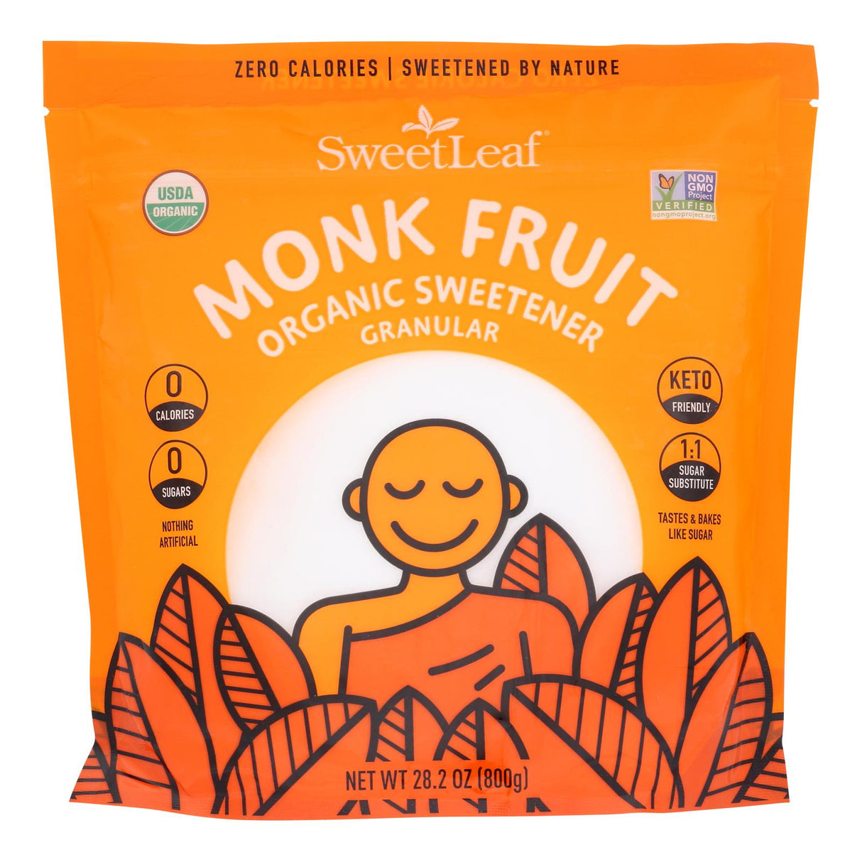 Sugar Substitute, Monk Fruit, Granulated,6 - 28.2 OUNCE