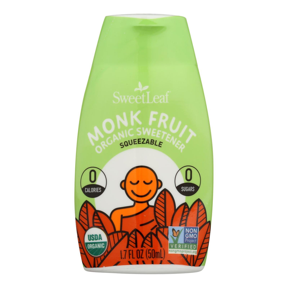 Sugar Substitute, Monk Fruit, Unflavored, Liquid, Squeeze Bottle,1 - 1.7 FLUID