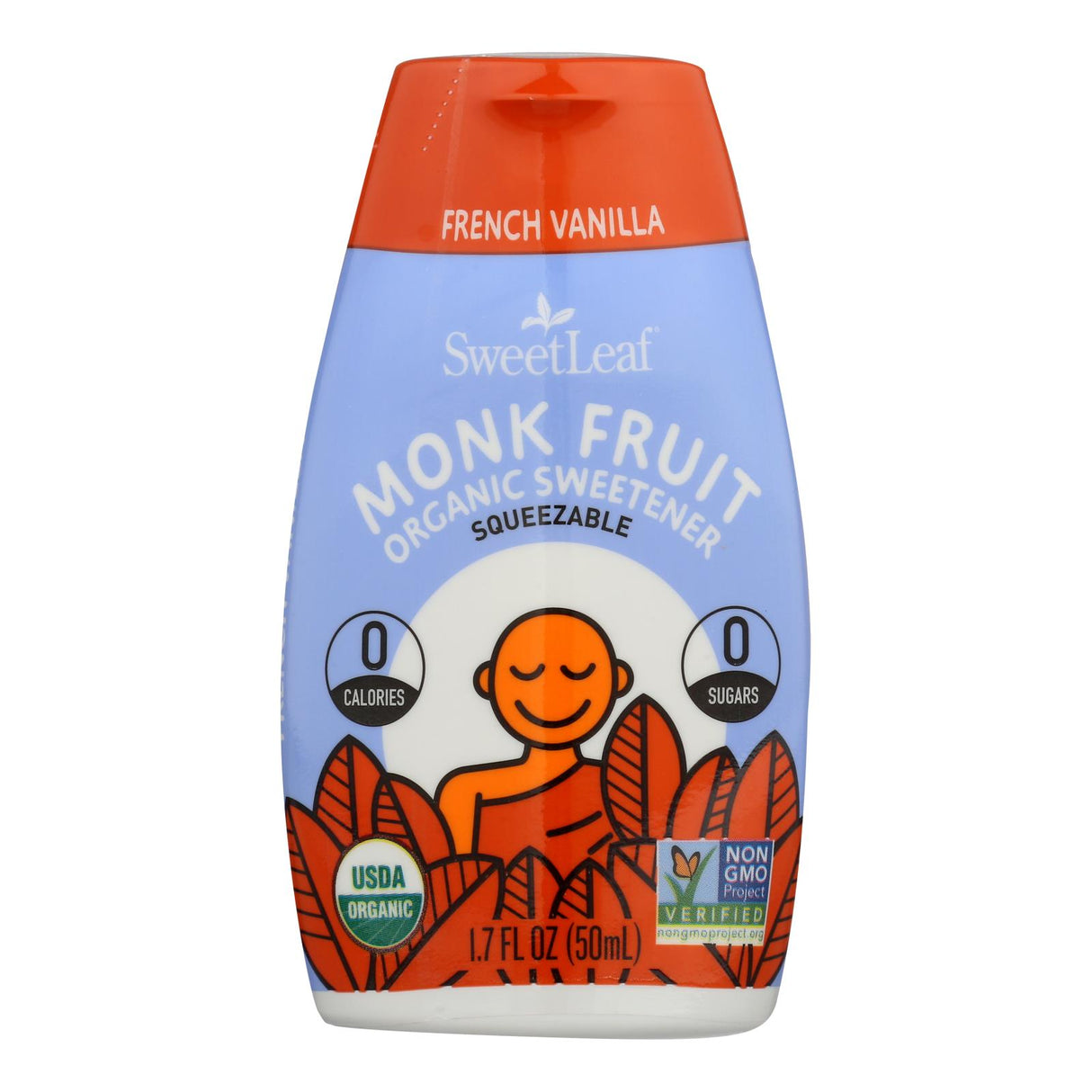 Sugar Substitute, Monk Fruit, French Vanilla, Liquid, Squeeze Bottle,1 - 1.7 FLUID