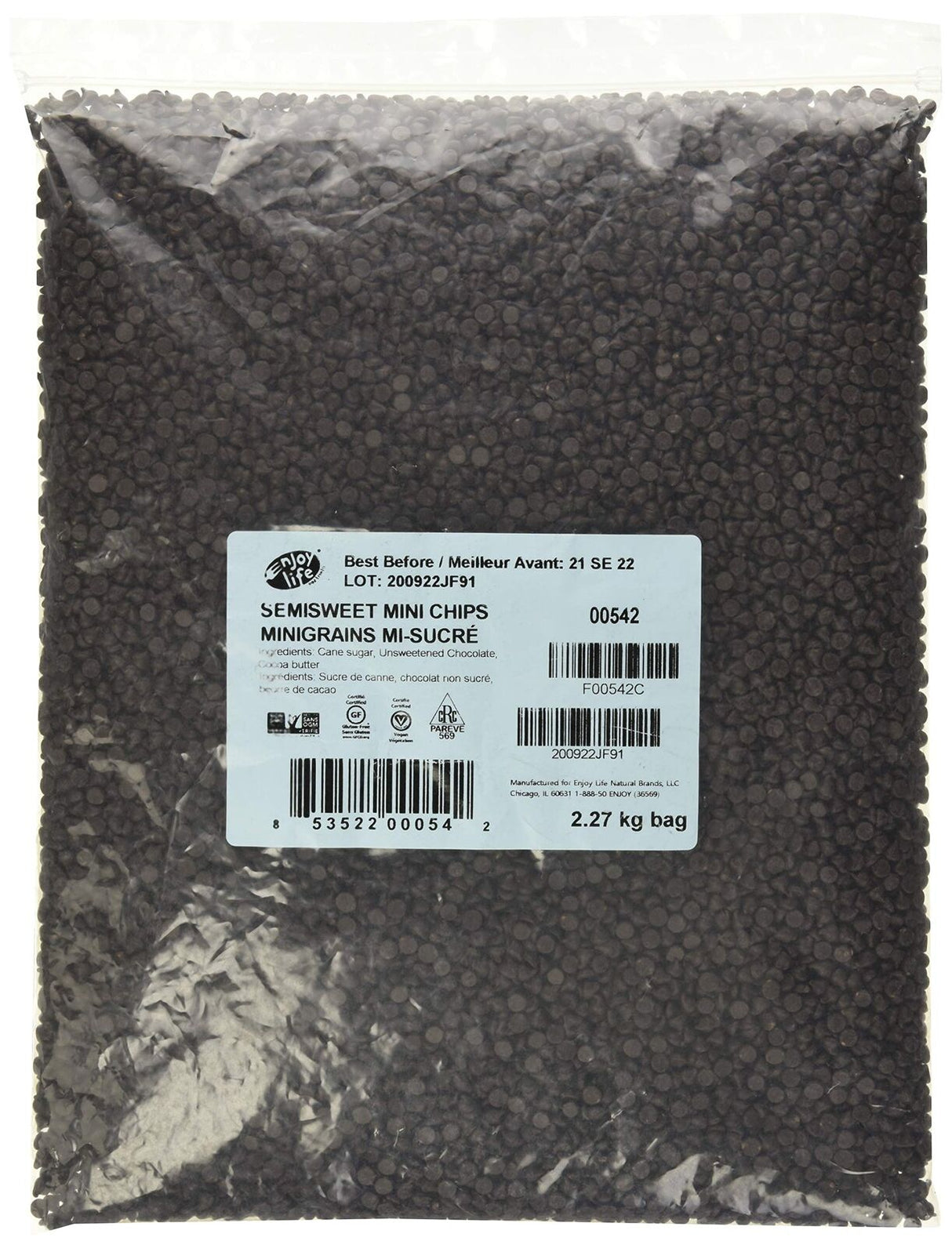 Chocolate Chips, Semi-Sweet, Mini,4 - 5 POUND