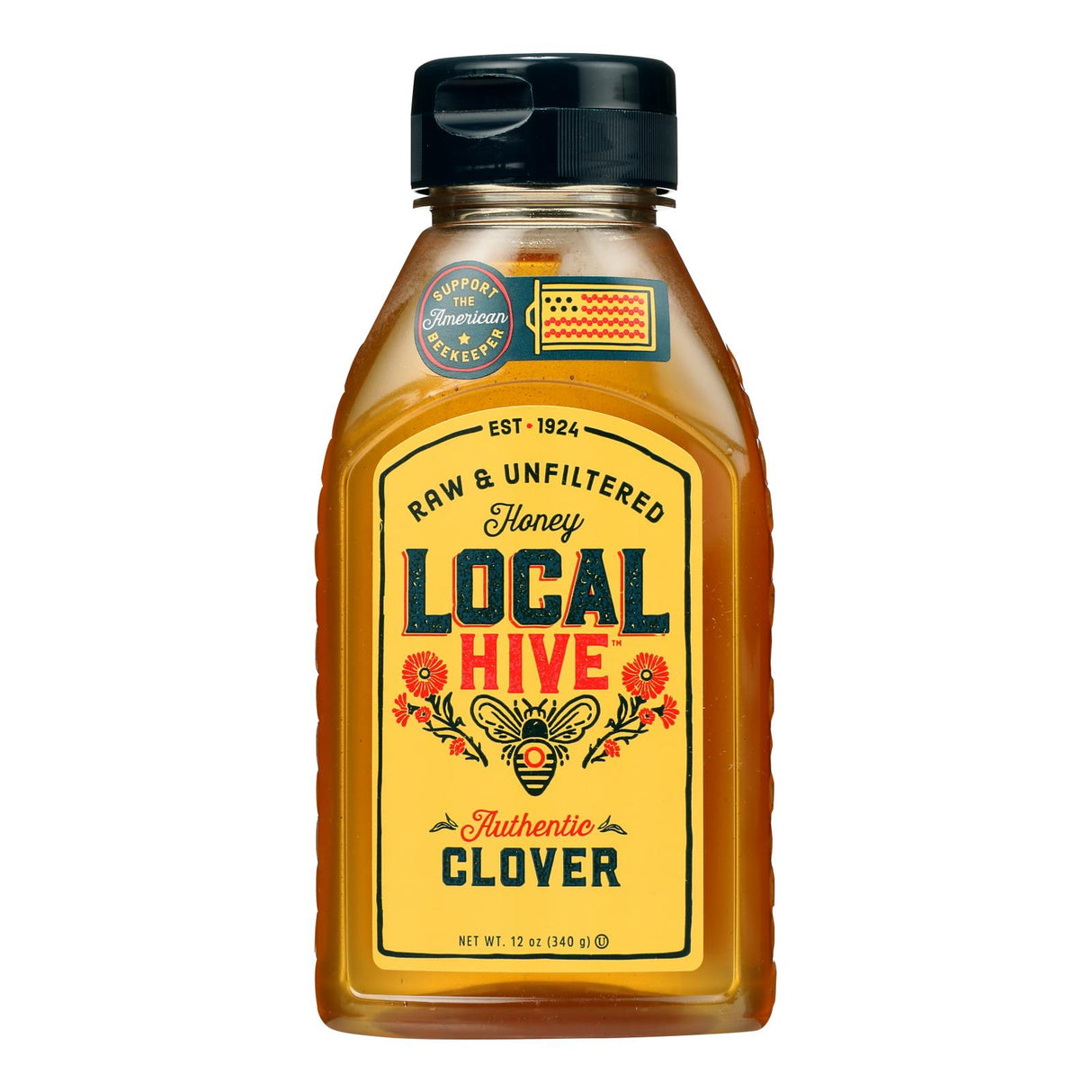 Honey, Clover, Raw & Unfiltered,6 - 12 OUNCE