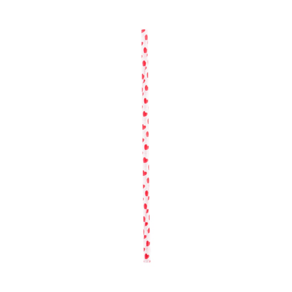 Cake Pop & Lollipop Stick, 6 x 0.16 Inch, Paper, Red Heart,25 - 1 EACH