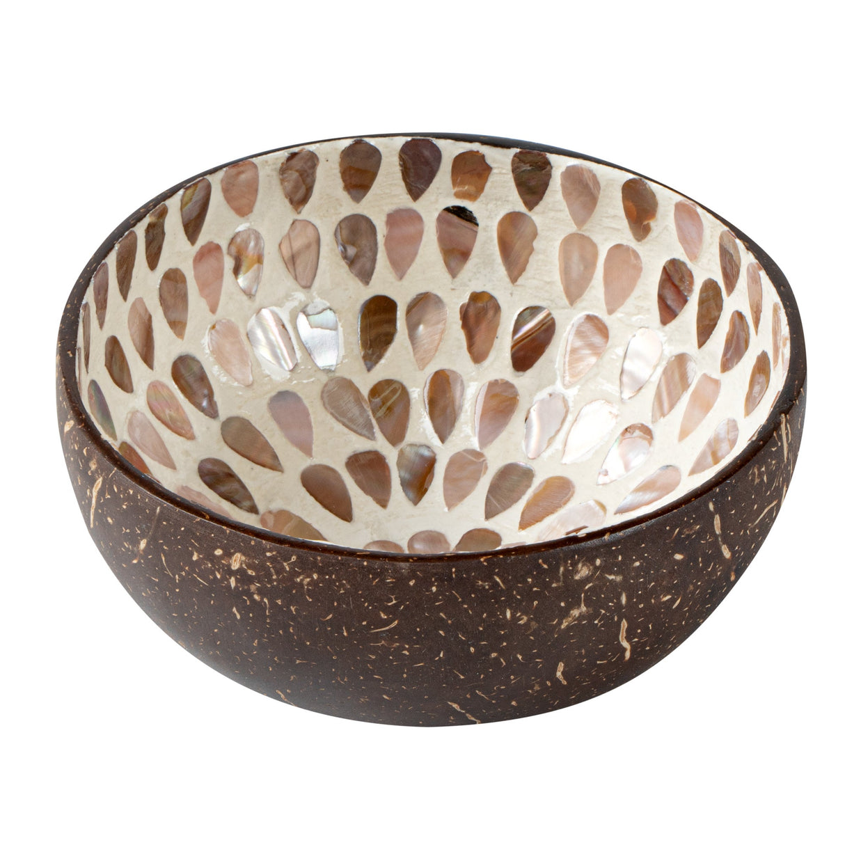 Bowls, Coco Casa 16 Ounce, Coconut Shell, White, Teardrop Design,1 - 1 EACH